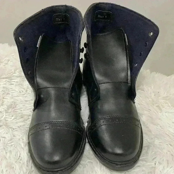 TuffRider black combat Moto Riding boots size 5 - Picture 1 of 7